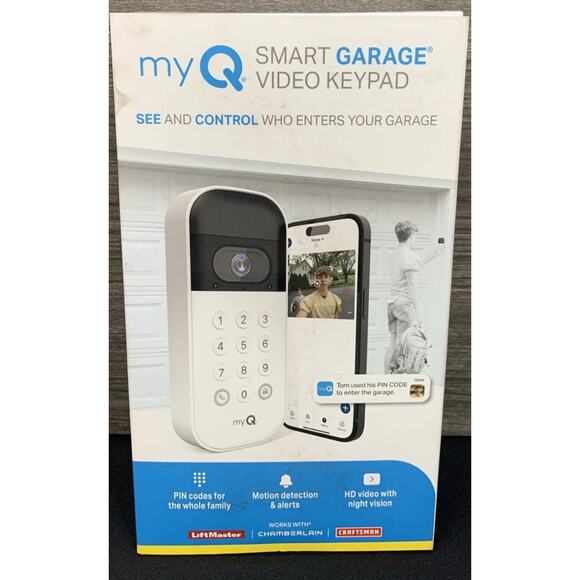 Chamberlain my Q Smart Garage Video Keypad - White - MYQ-K40TXXW 8098 - Picture 2 of 5